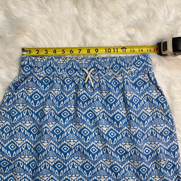 KAVU Blue & White Pattern Tencel Skirt - Picture 5 of 10